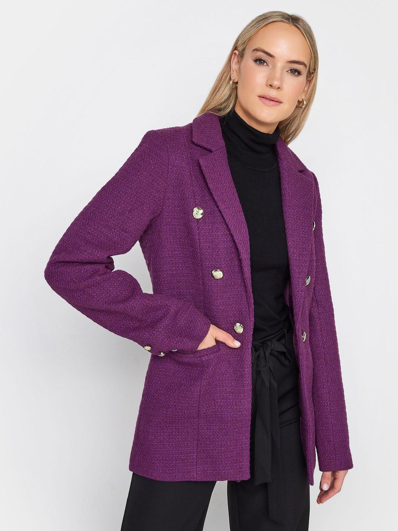 Purple Boucle Blazer