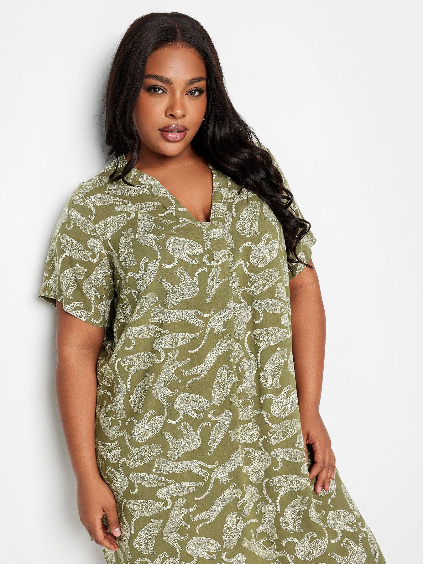 Yours Tunic Dress Aop Leopard Very