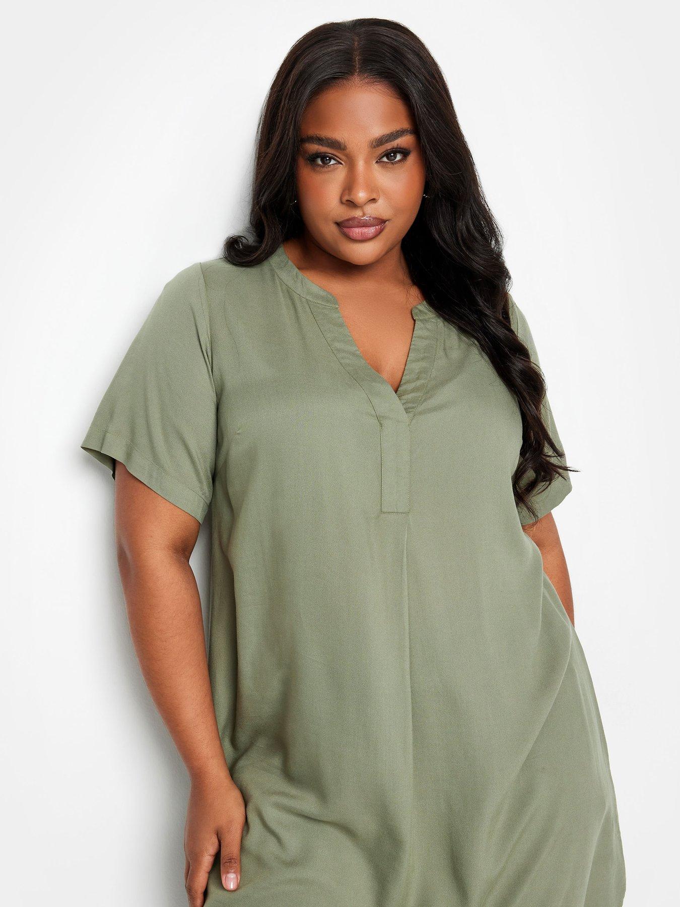 Yours Tunic Dress Khaki Very