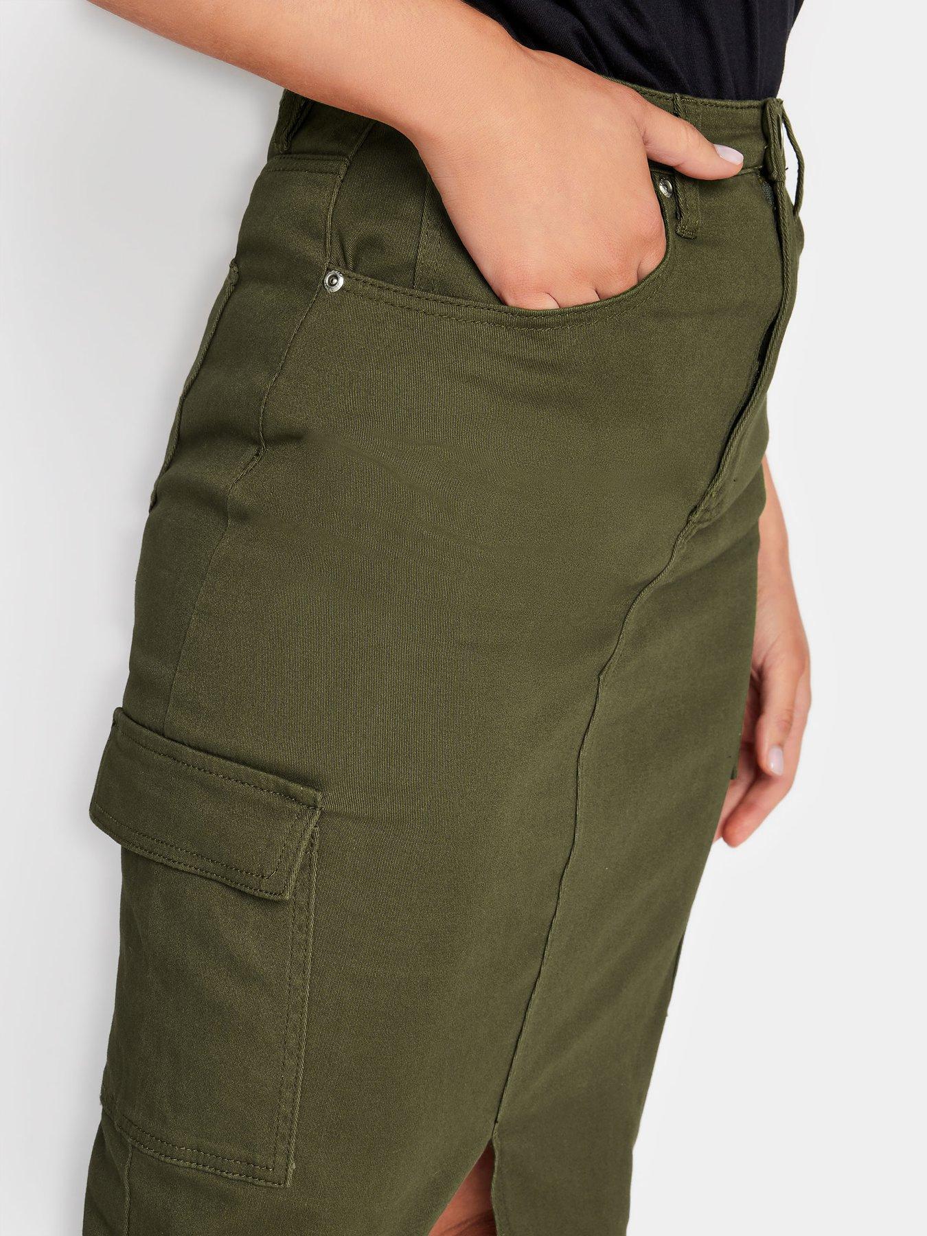 Long khaki shop skirts tall