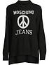  image of m05ch1n0-jeans-long-sleeve-logo-knit-jumper-blacknbsp