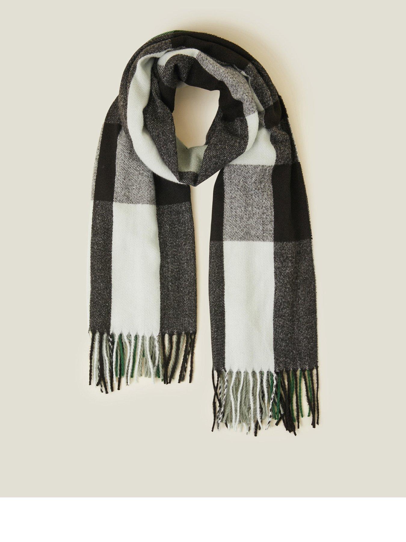 accessorize-green-florence-check-blanket