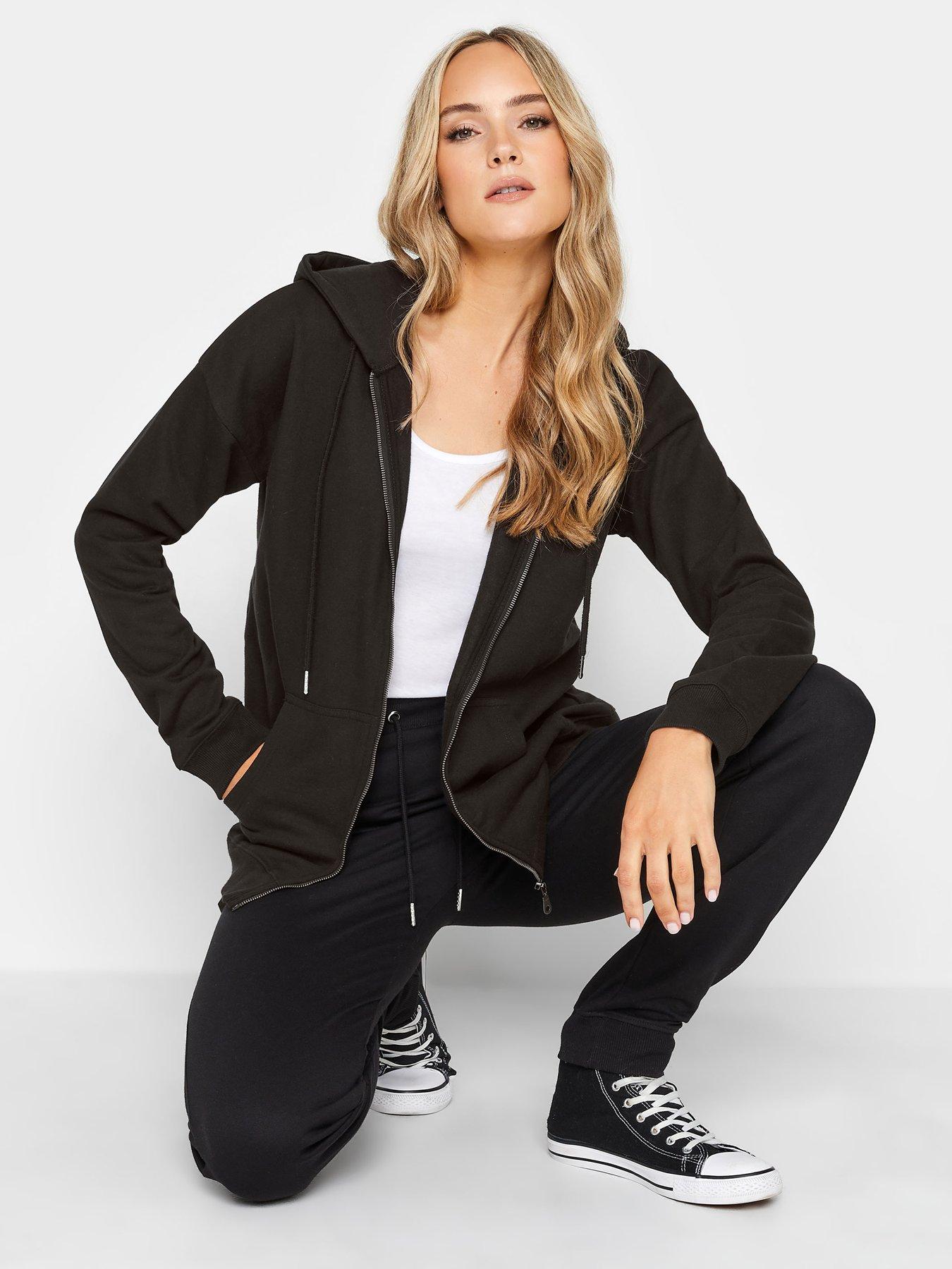 Image 1 of 4 of Long Tall Sally Black Zip Through Hoodie