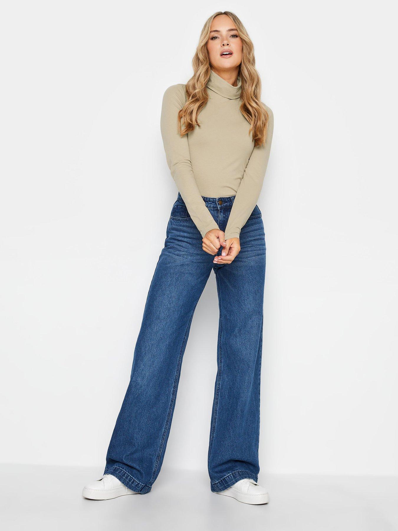 Image 3 of 4 of Long Tall Sally Stone Jersey Roll Neck Top