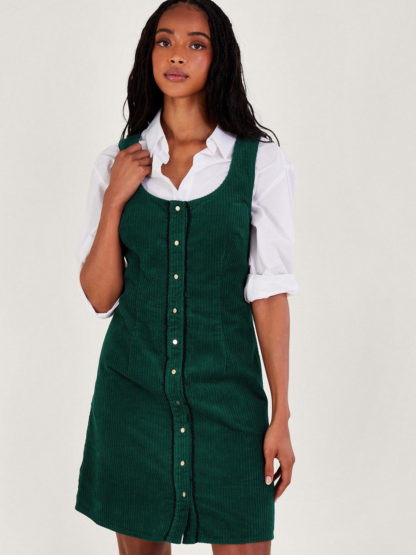 Corduroy dress clearance green