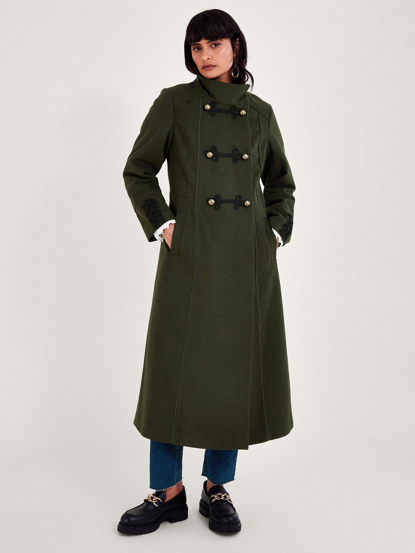 Monsoon mya military coat sale