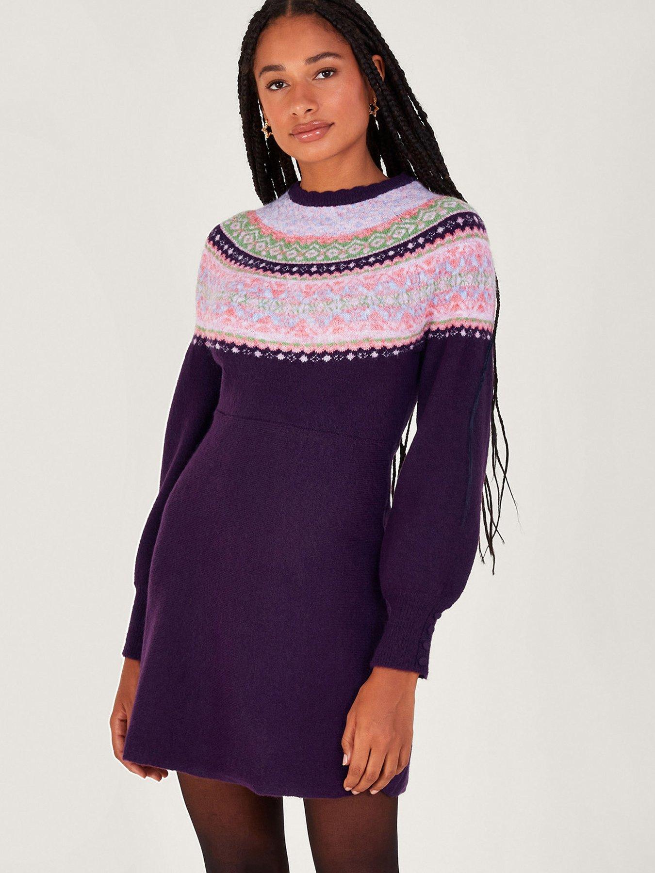 Purple jumper dress store uk