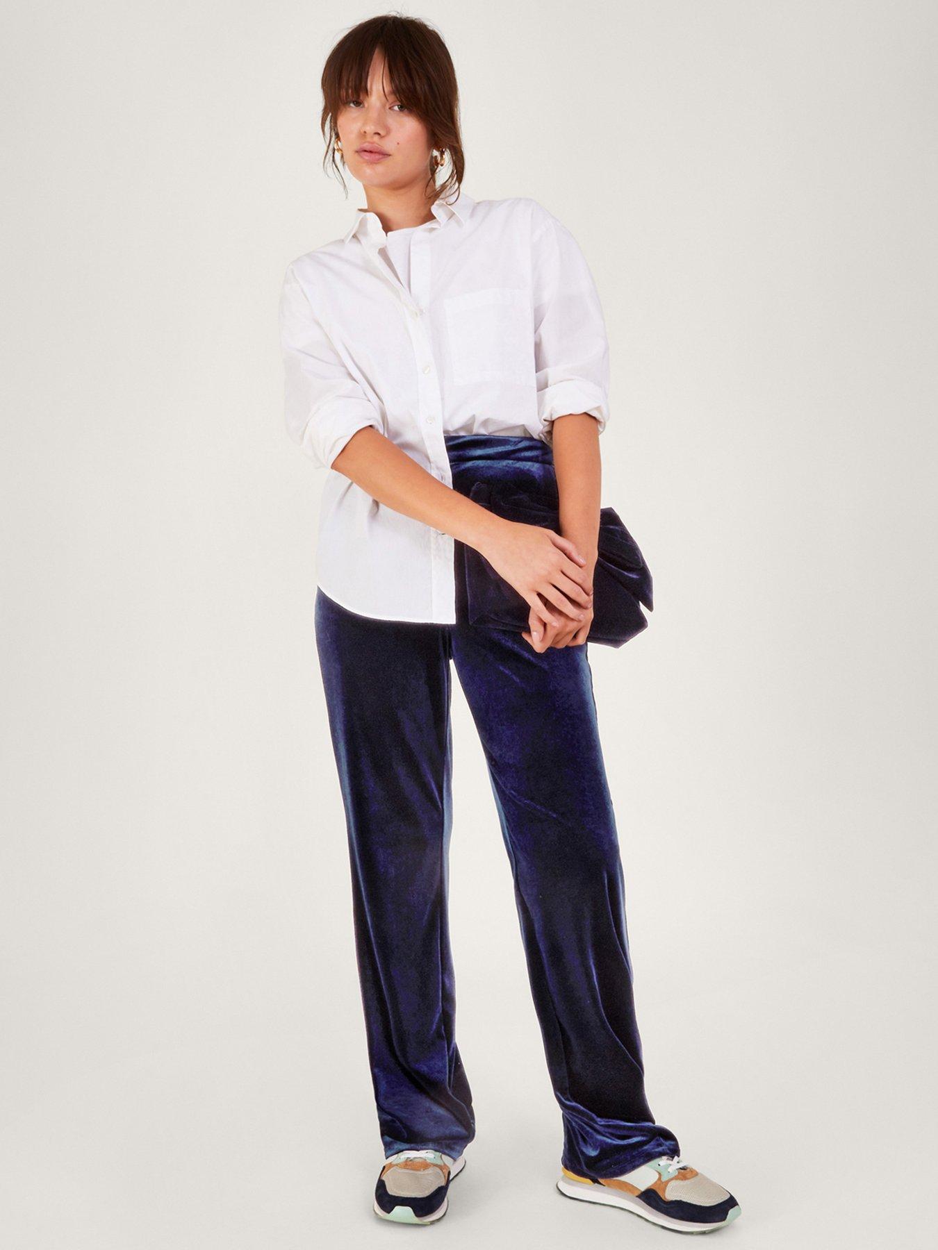 Navy kick 2024 flare trousers