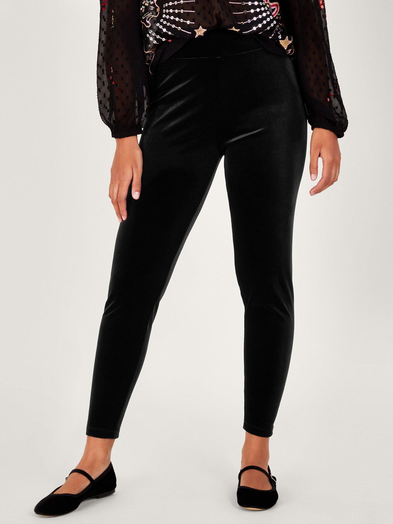 High Waisted Velvet Leggings - Plus Size