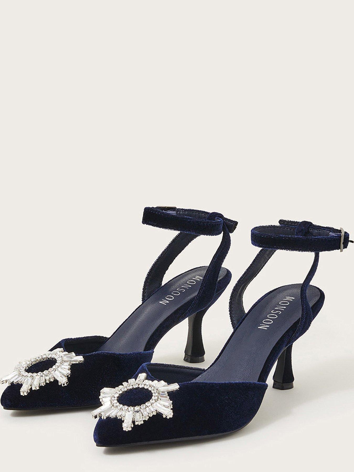 Navy kitten clearance heels uk