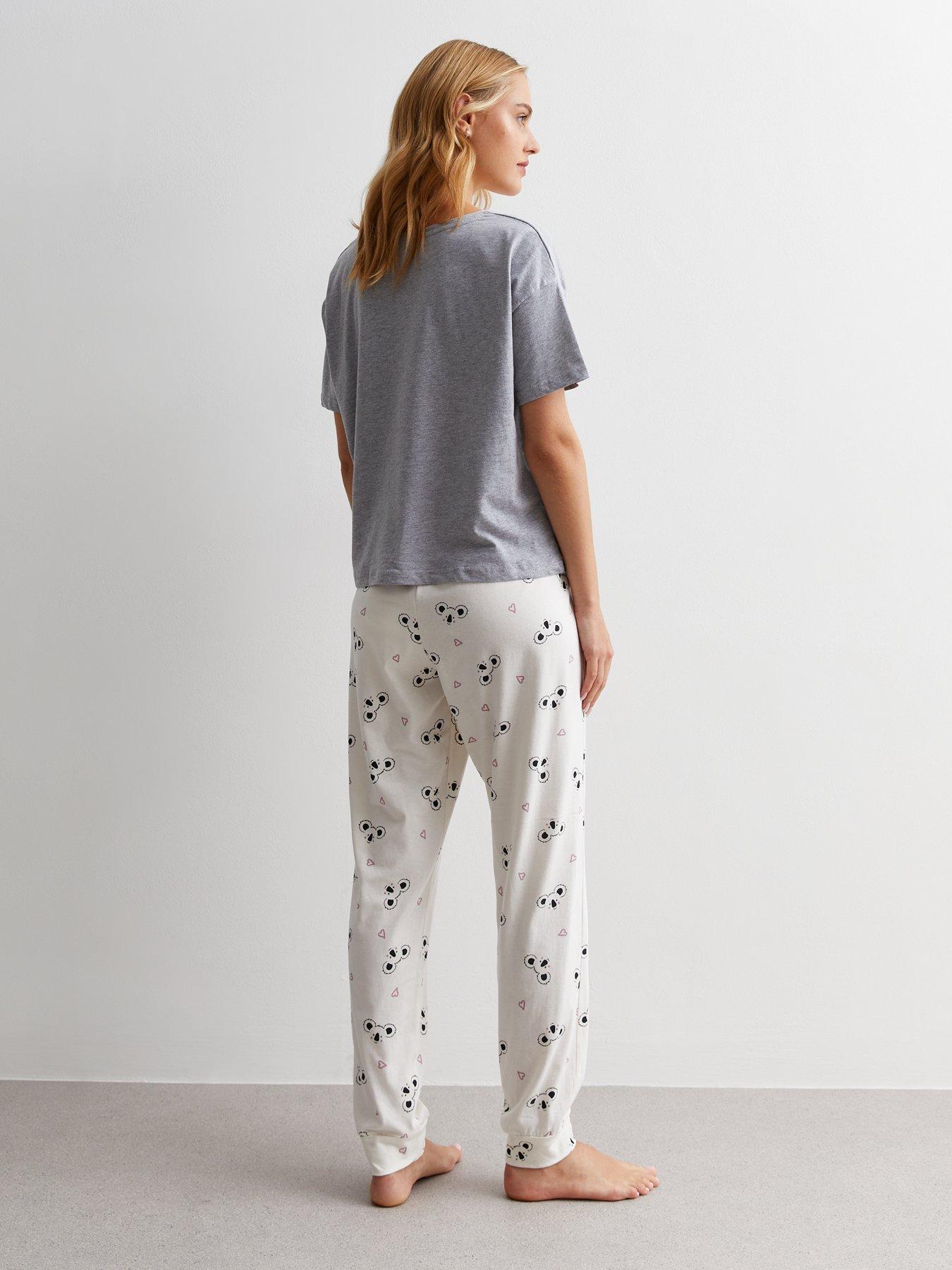 New Look Grey Jogger Pyjama Set with Koala Print very