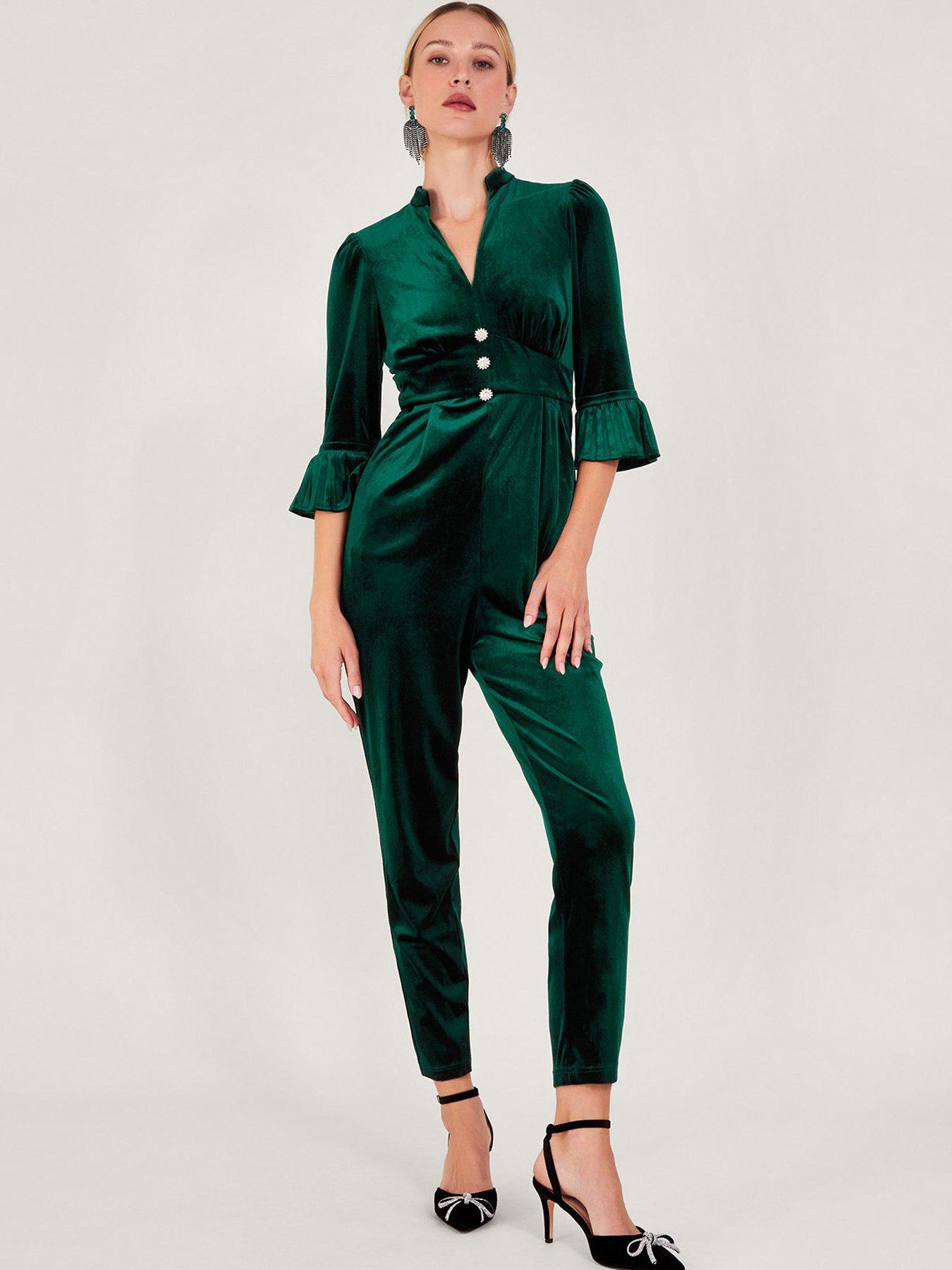 Michael kors deals velvet jumpsuit