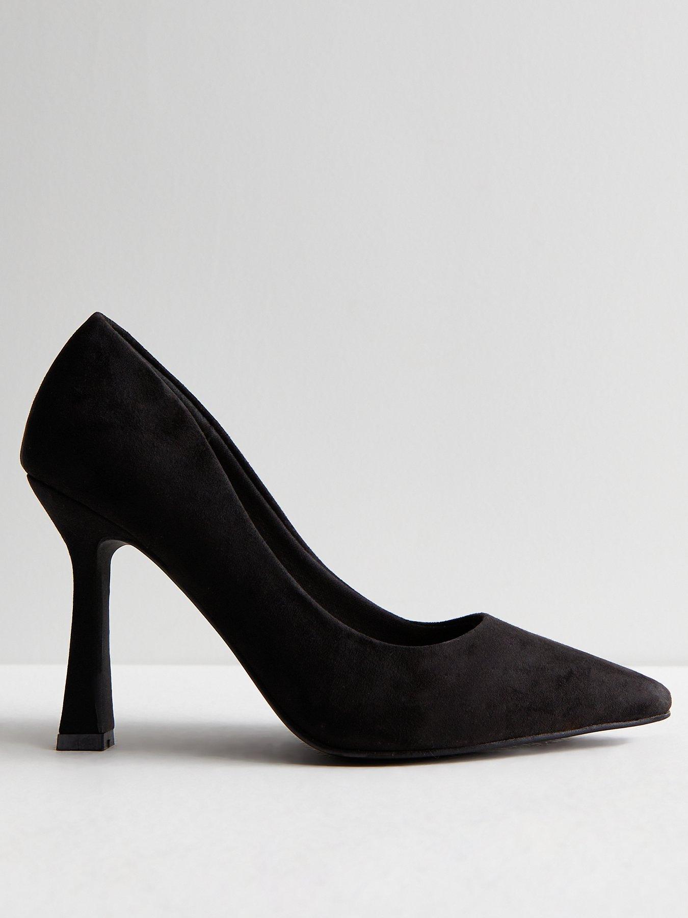 New Look Black Suedette Pointed Stiletto Heel Court Shoes very