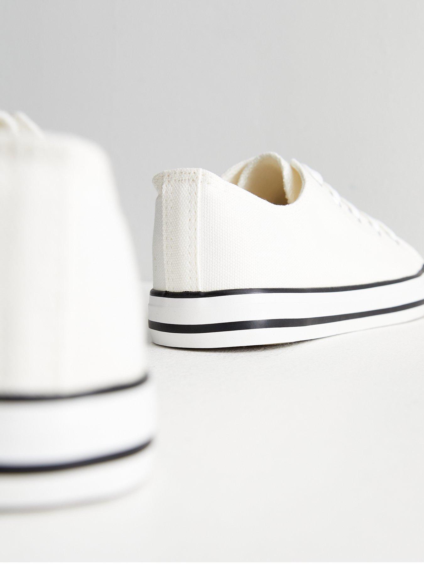 New look white canvas shoes best sale