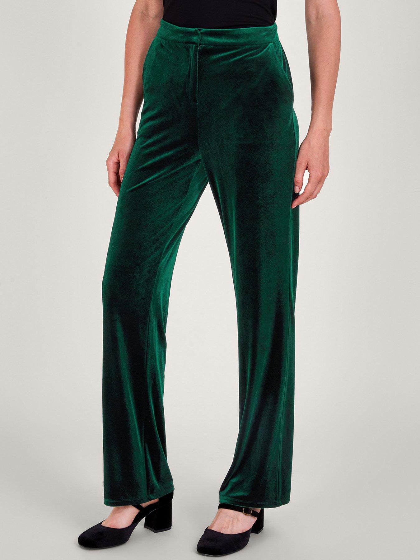 Monsoon Blake Kick Flare Trouser - Green
