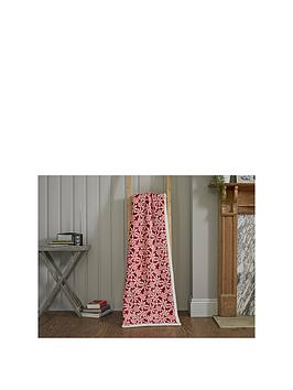 Product photograph of Deyongs Flakes Sherpa Throw - Red from very.co.uk