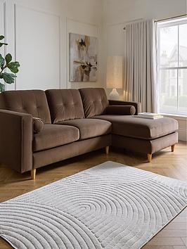 Product photograph of Very Home Heaton Right Hand Fabric Corner Chaise Sofa from very.co.uk