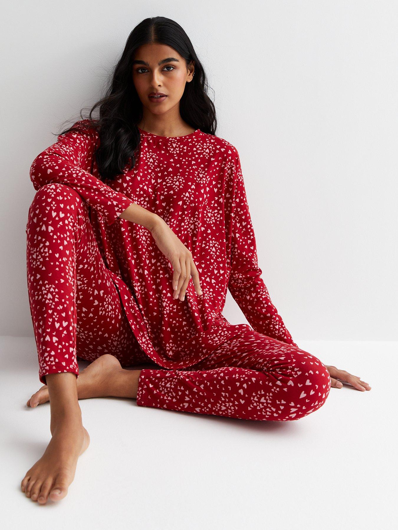 Hunkemöller HEARTS - Pyjama top - bright rose/red 