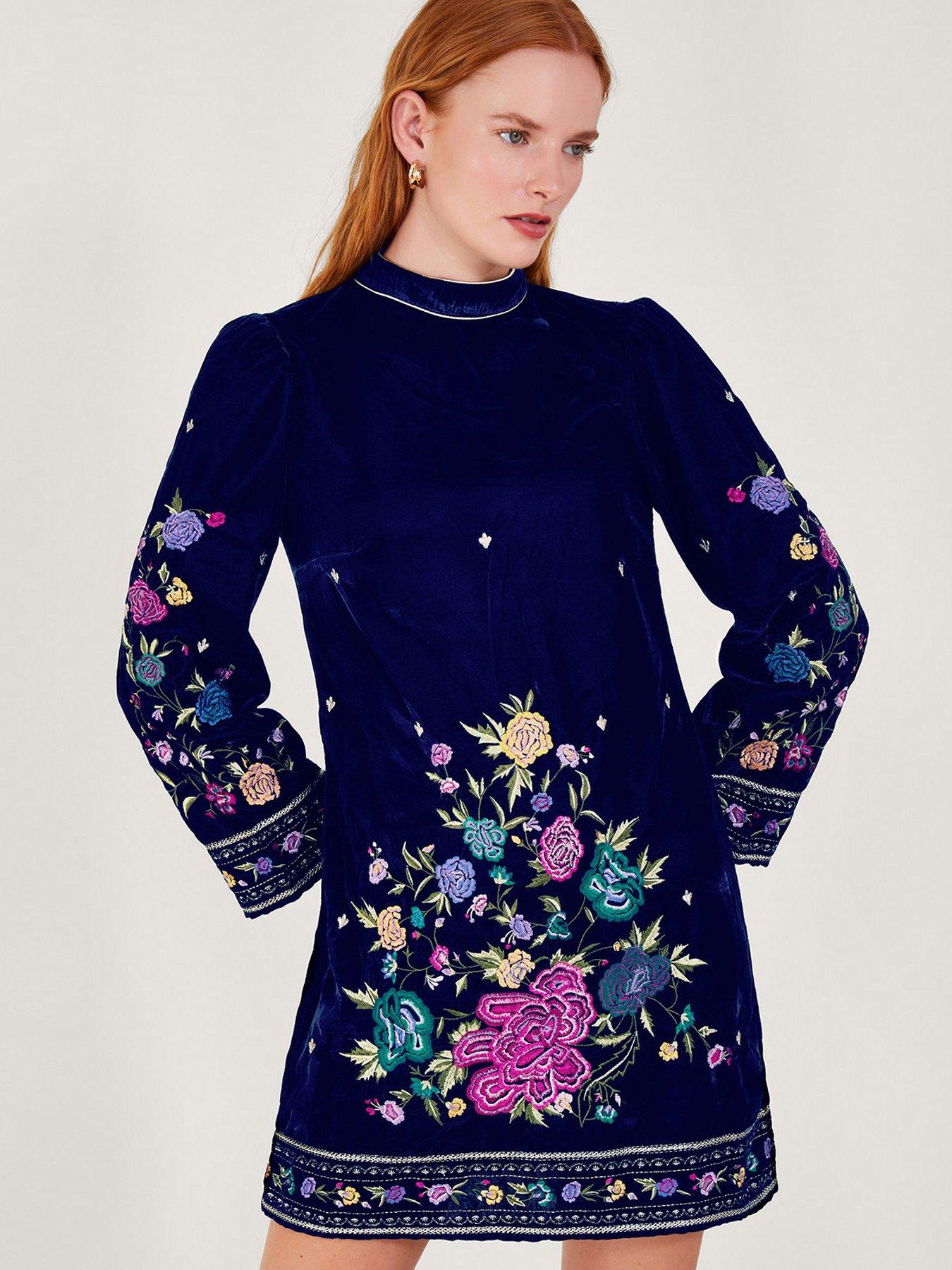 Monsoon store embroidered dress