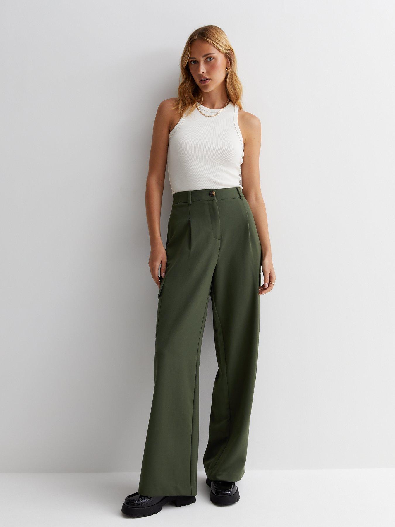 New look outlet green trousers