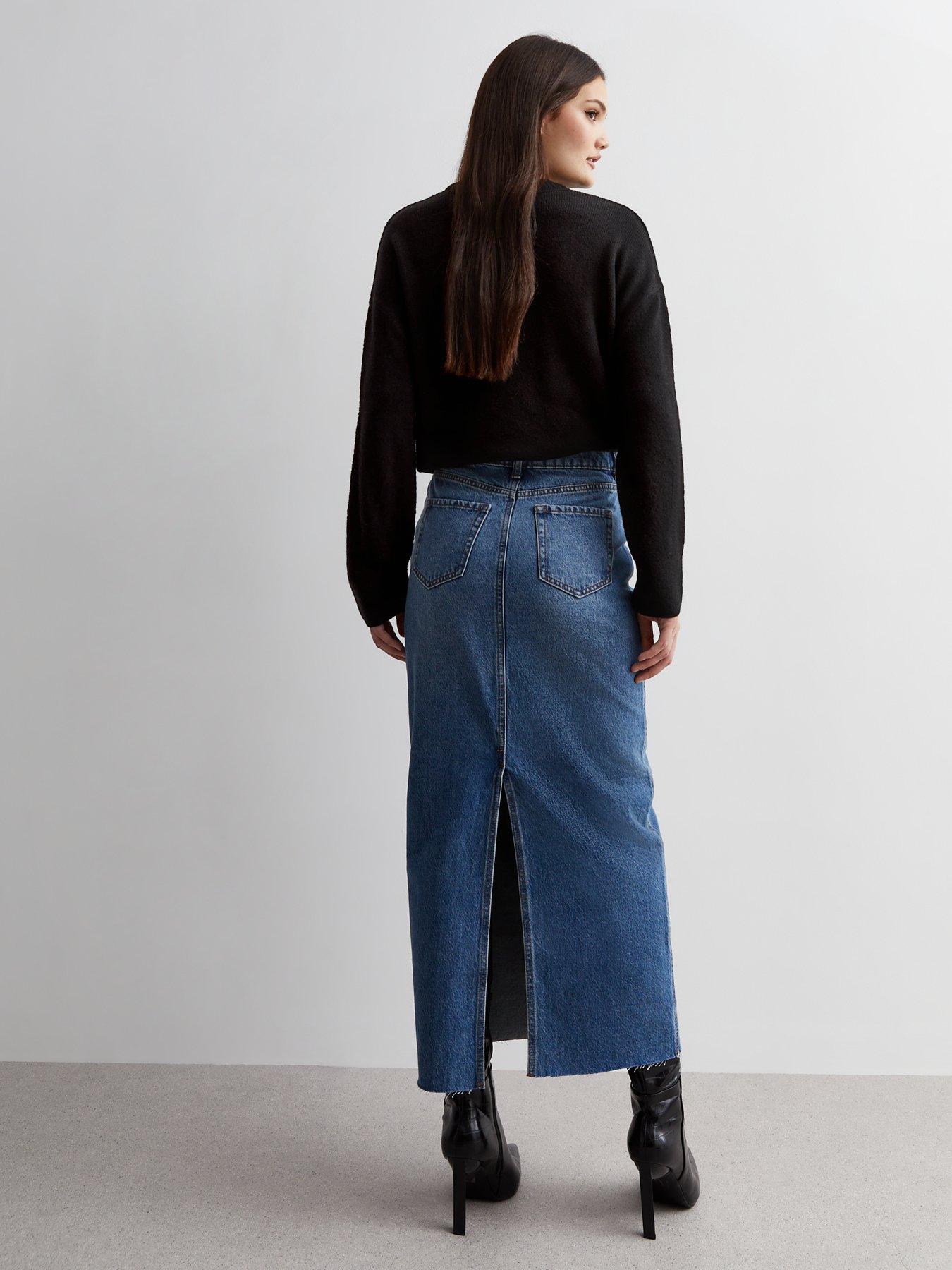 Denim store tulip skirt