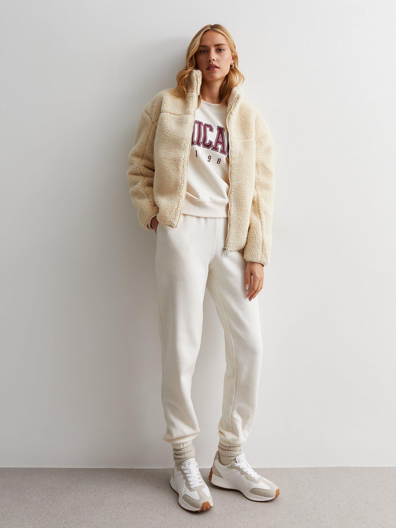 New Look Cream Teddy High Neck Jacket Very