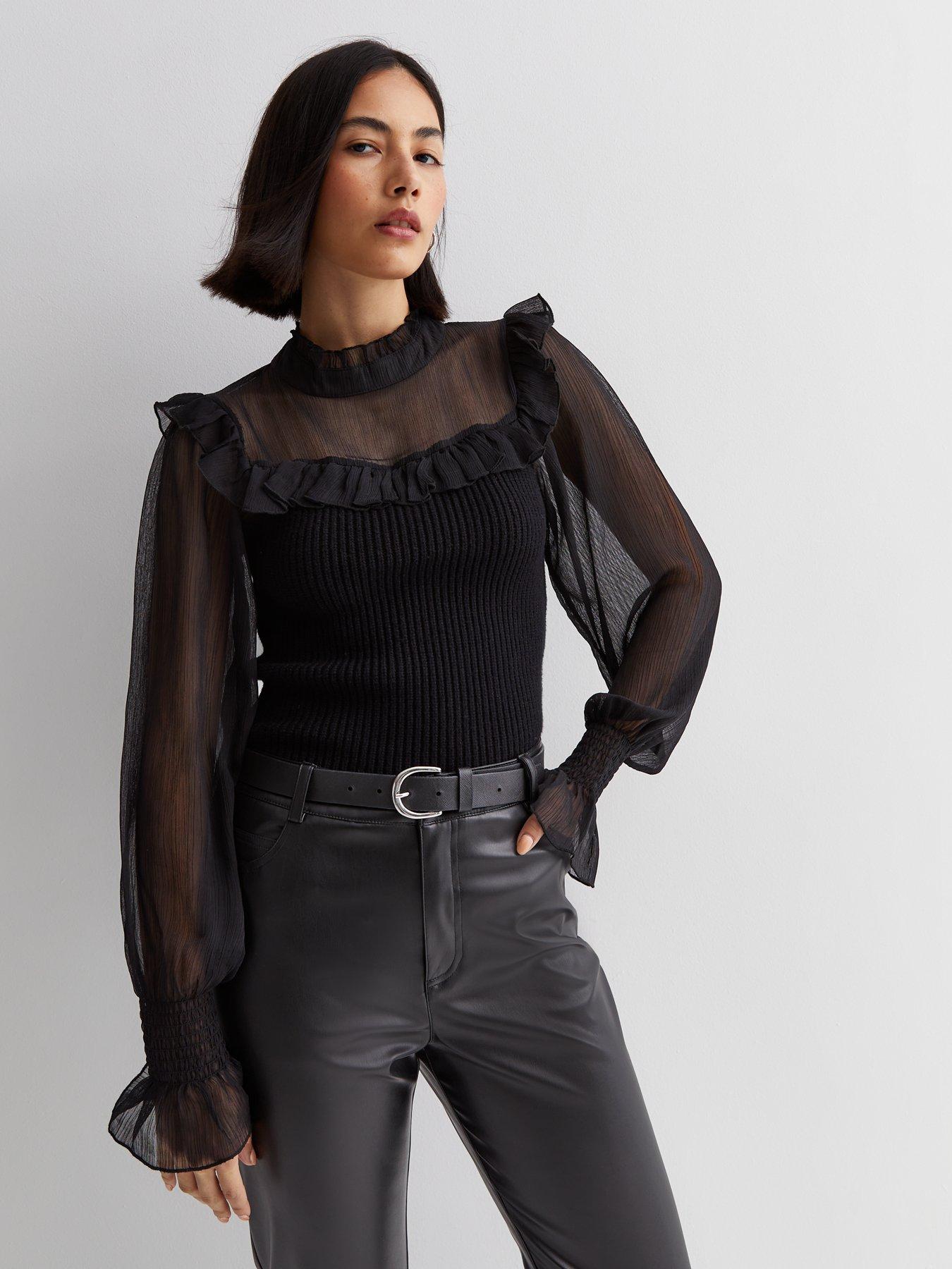 chiffon tops new look