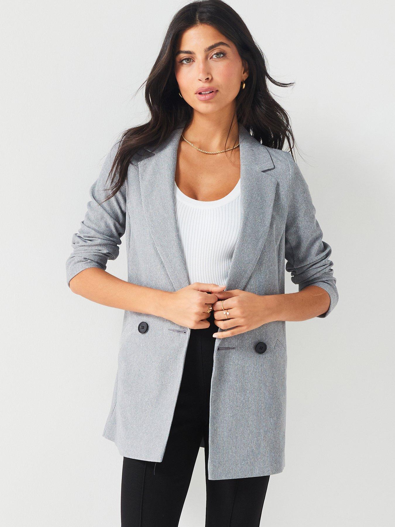 Ladies grey blazer uk sale