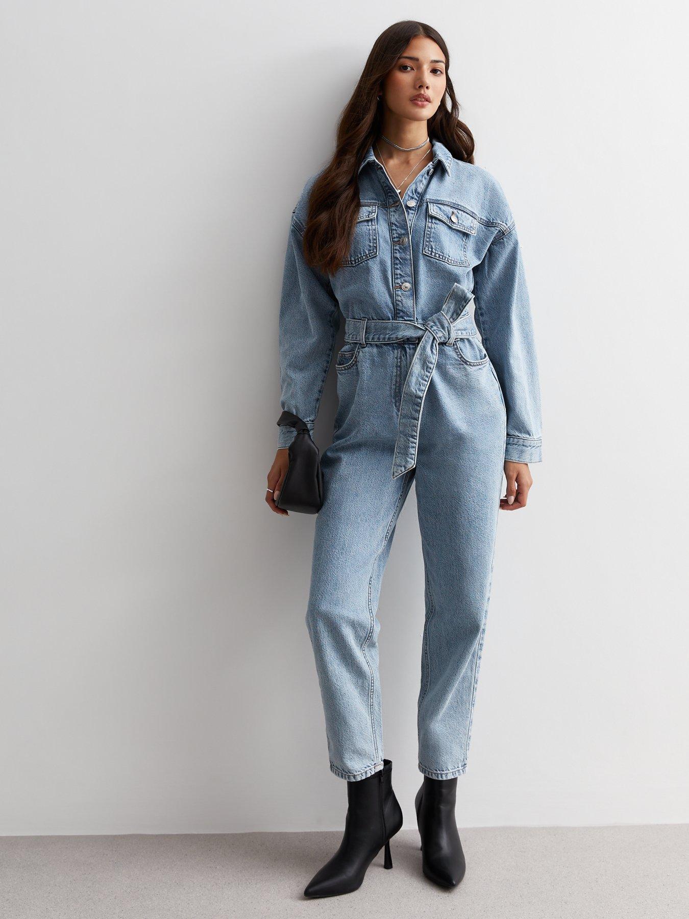 Womens denim hot sale suit