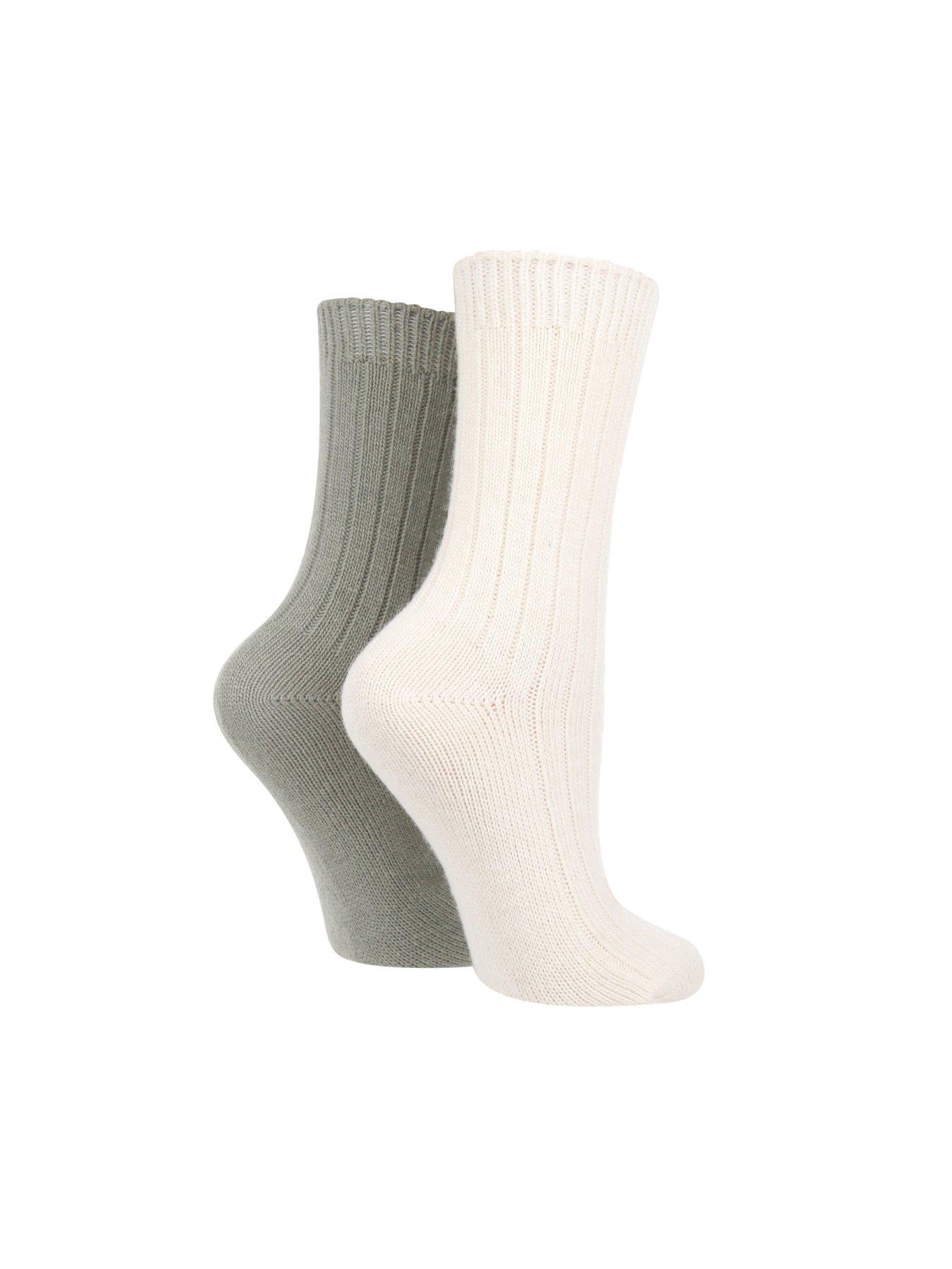 undefined 2pk Fashion Cashmere Blend Leisure Socks - Multi