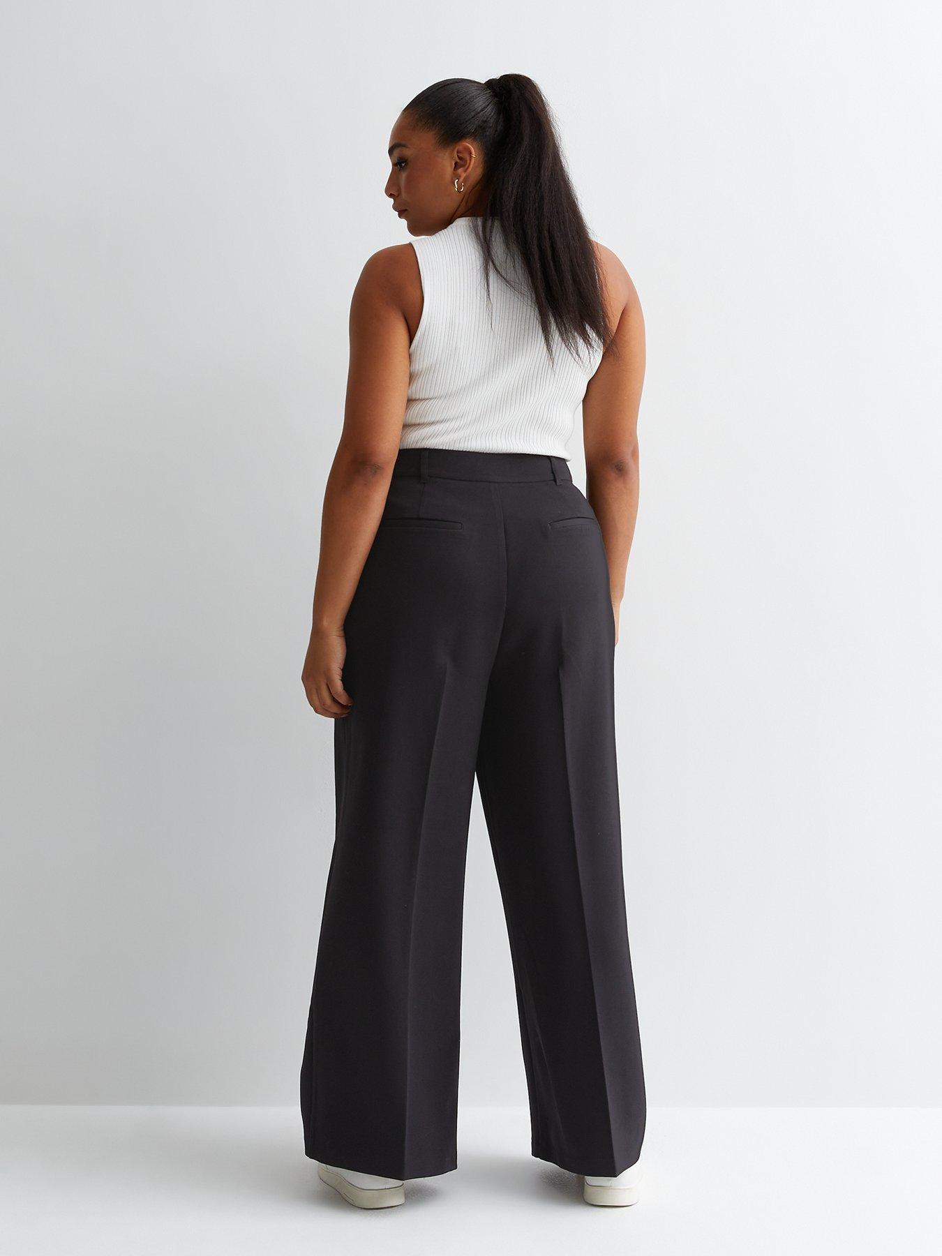 Plus size wide leg clearance trousers uk