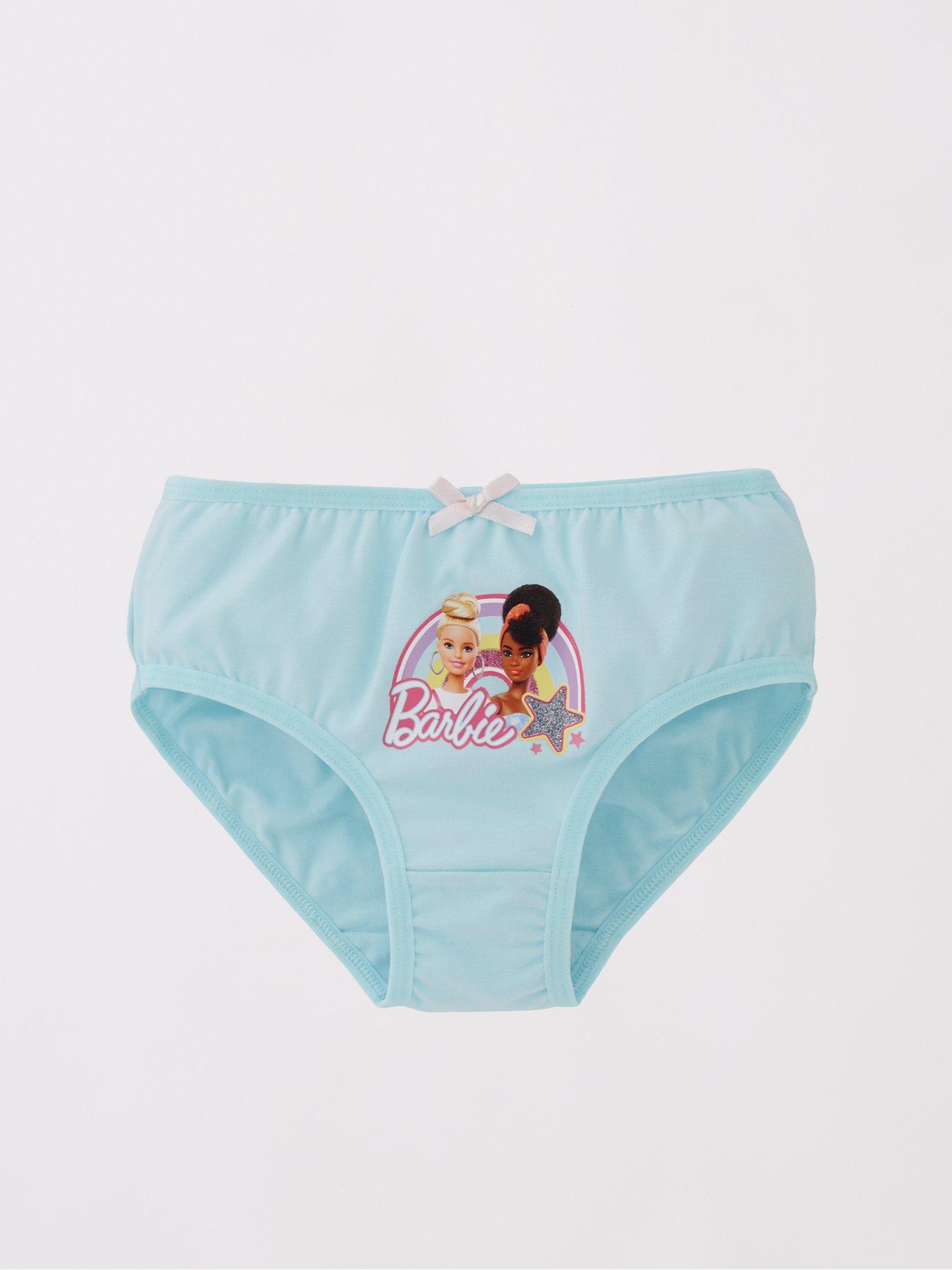 Barbie 5 Pack Logo Knickers - Multi | Very.co.uk