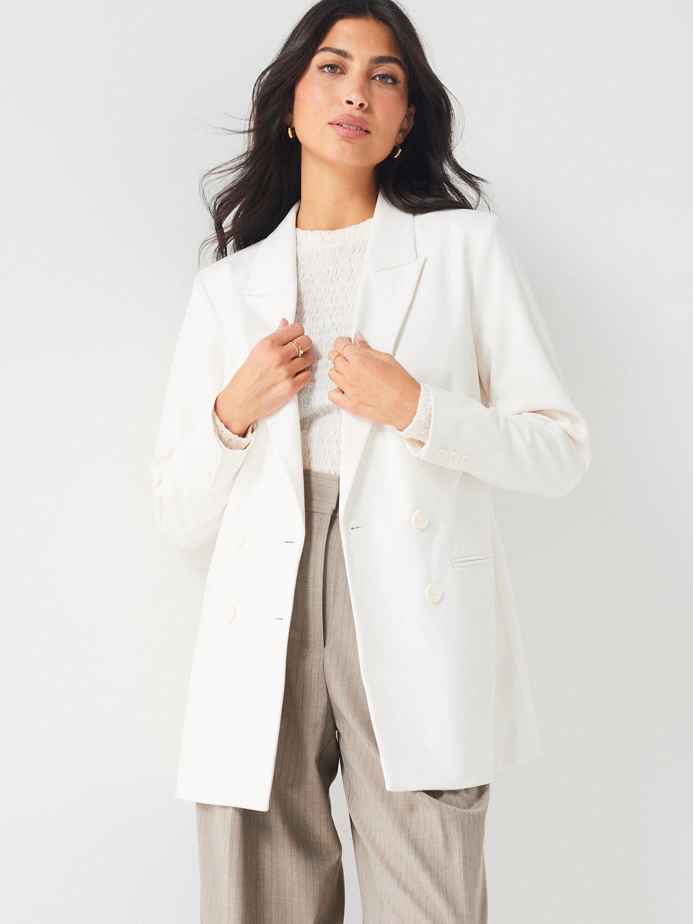 Structured white blazer outlet