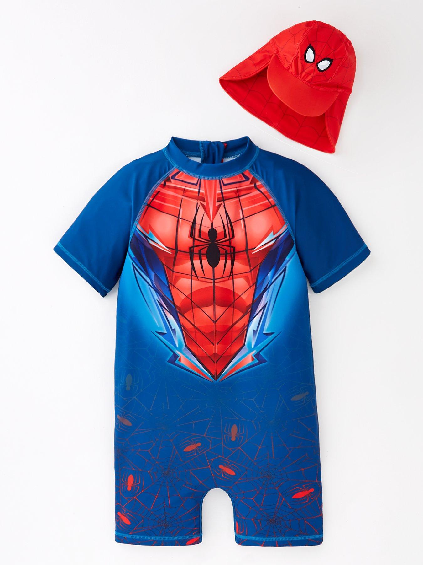 Spiderman 2 Piece Swim Surf Suit and Hat