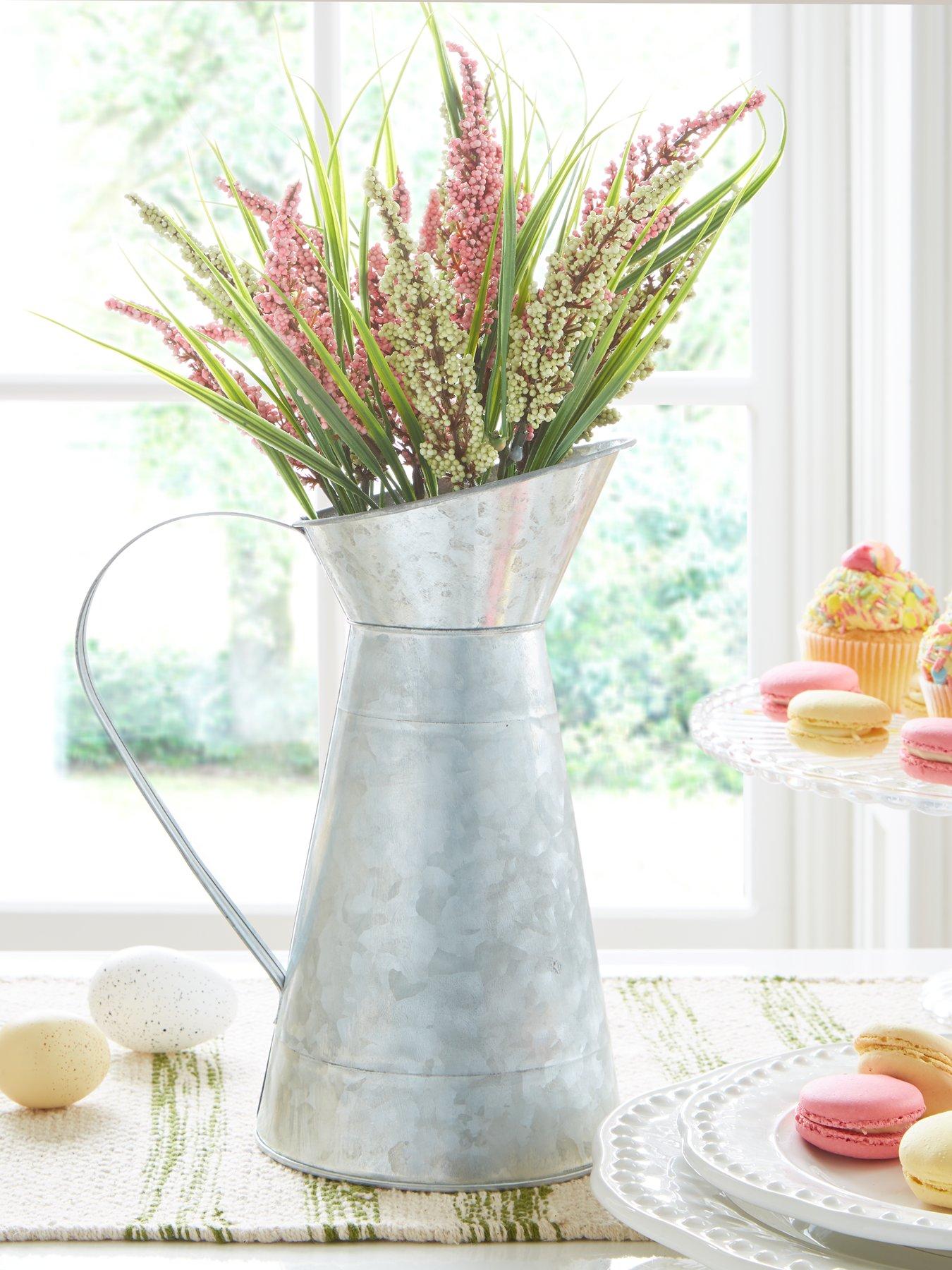 Product photograph of Very Home Spring Floral Arrangement In Watering Can Table Centrepiece from very.co.uk