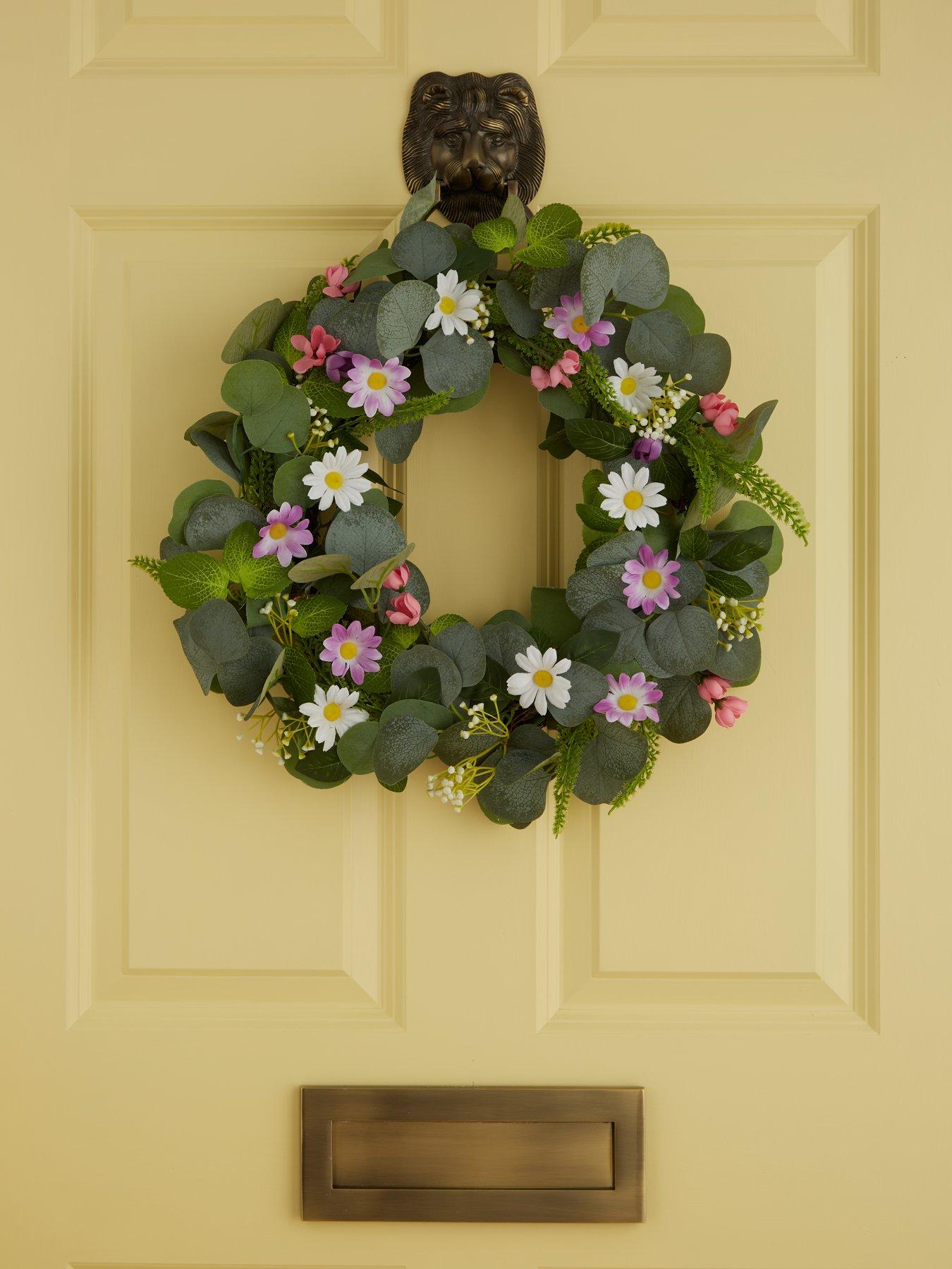 Very Home 20- Inch Spring Daisy Wreath