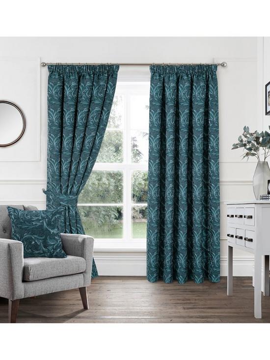 front image of georgia-pencil-pleat-curtains