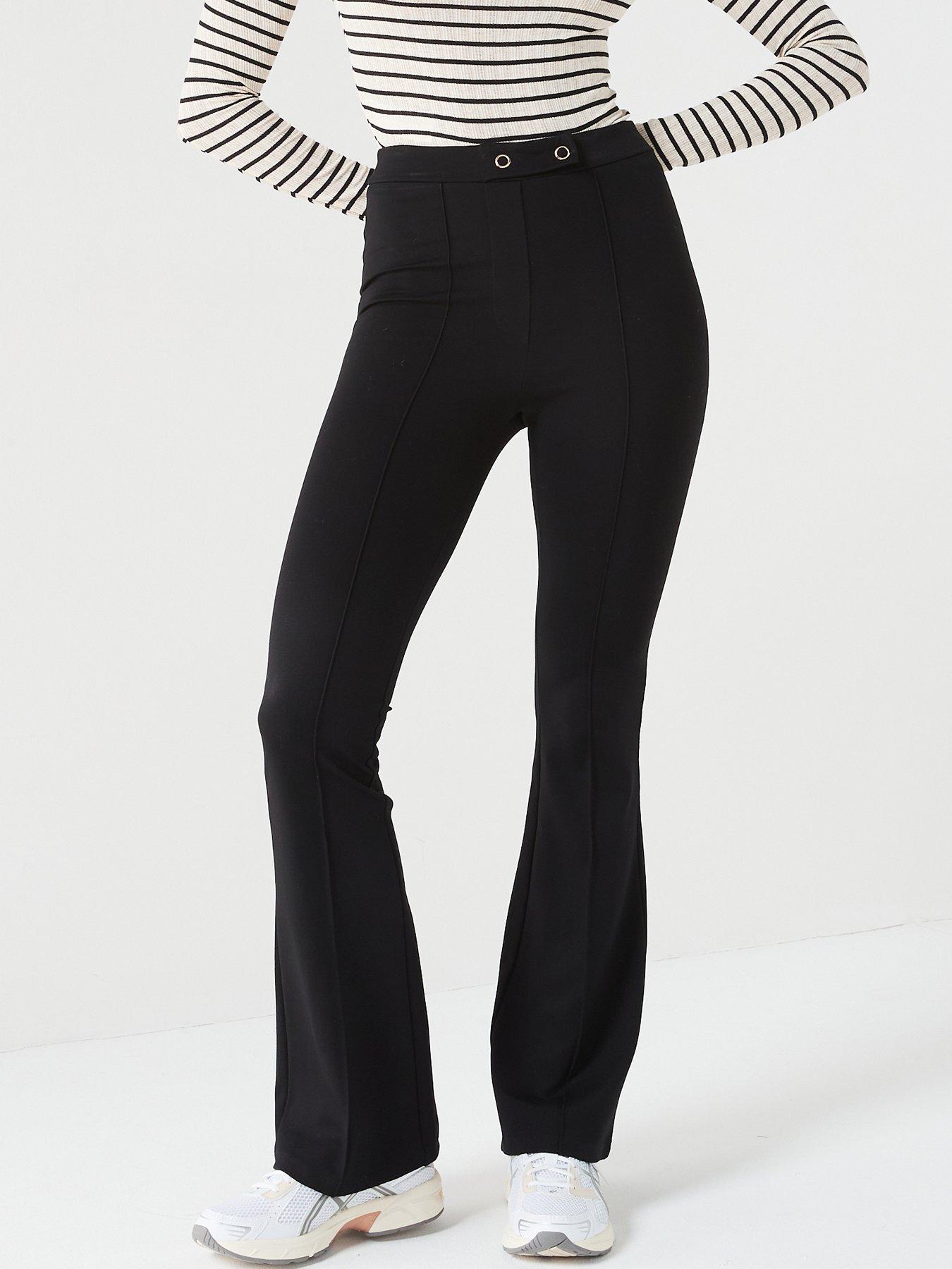 Everyday High Waisted Kick Flare Trouser - Black