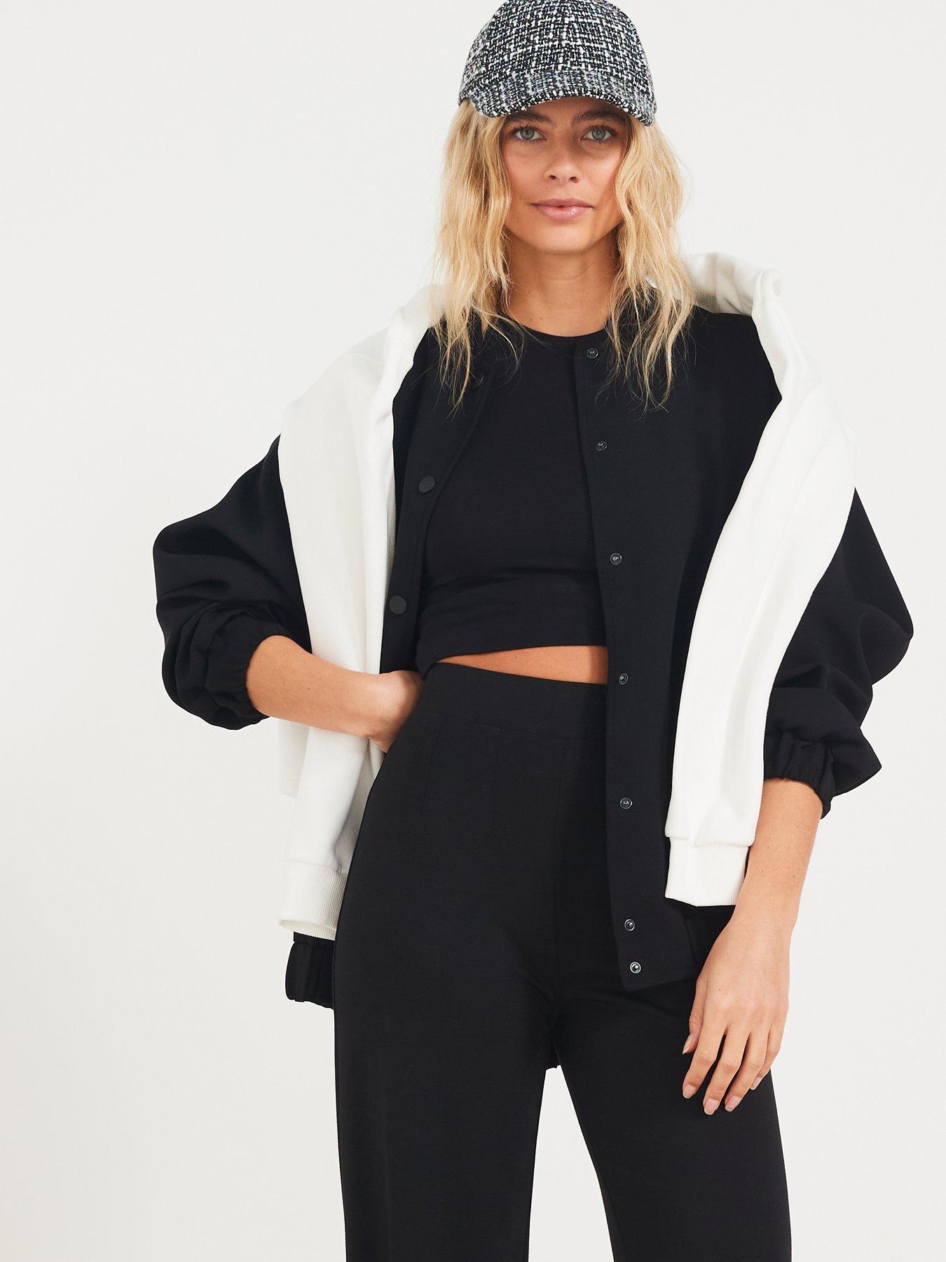 Image 3 of 5 of The Very Collection Jersey Wide Leg Trouser - Black