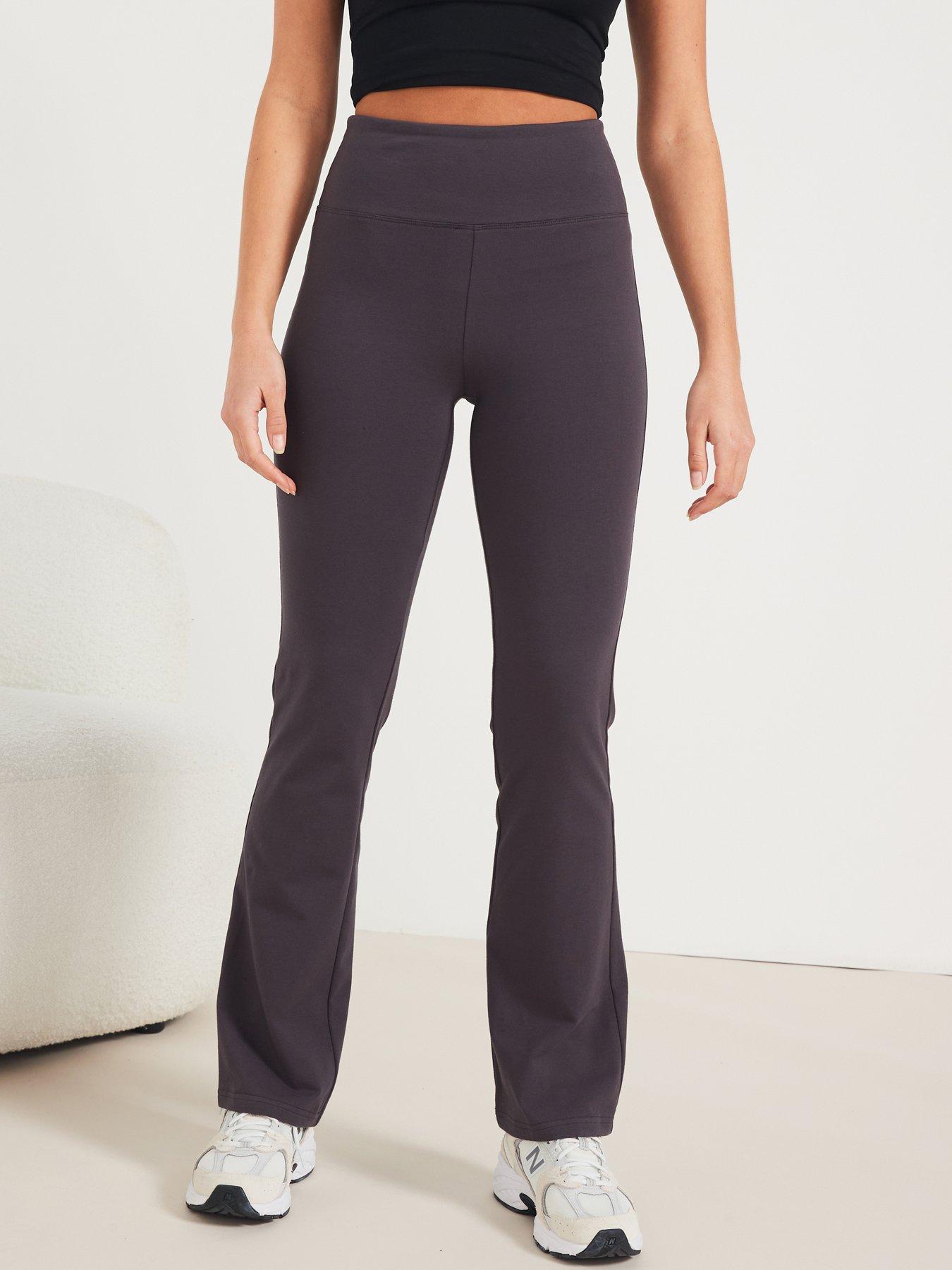 Yoga Pants Slim Foldover Waist Every Day Active Basic Flare STORE