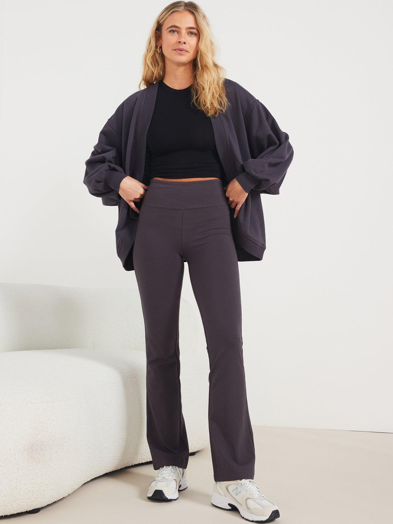 Image 6 of 6 of V by Very Confident Curve Kickflare Yoga Pant - Charcoal