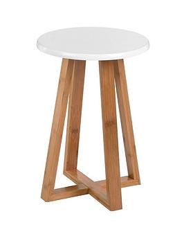 Product photograph of Premier Housewares Viborg Round Bamboo Stool from very.co.uk