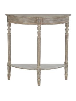 Product photograph of Premier Housewares Heritage Half Round Console Table from very.co.uk