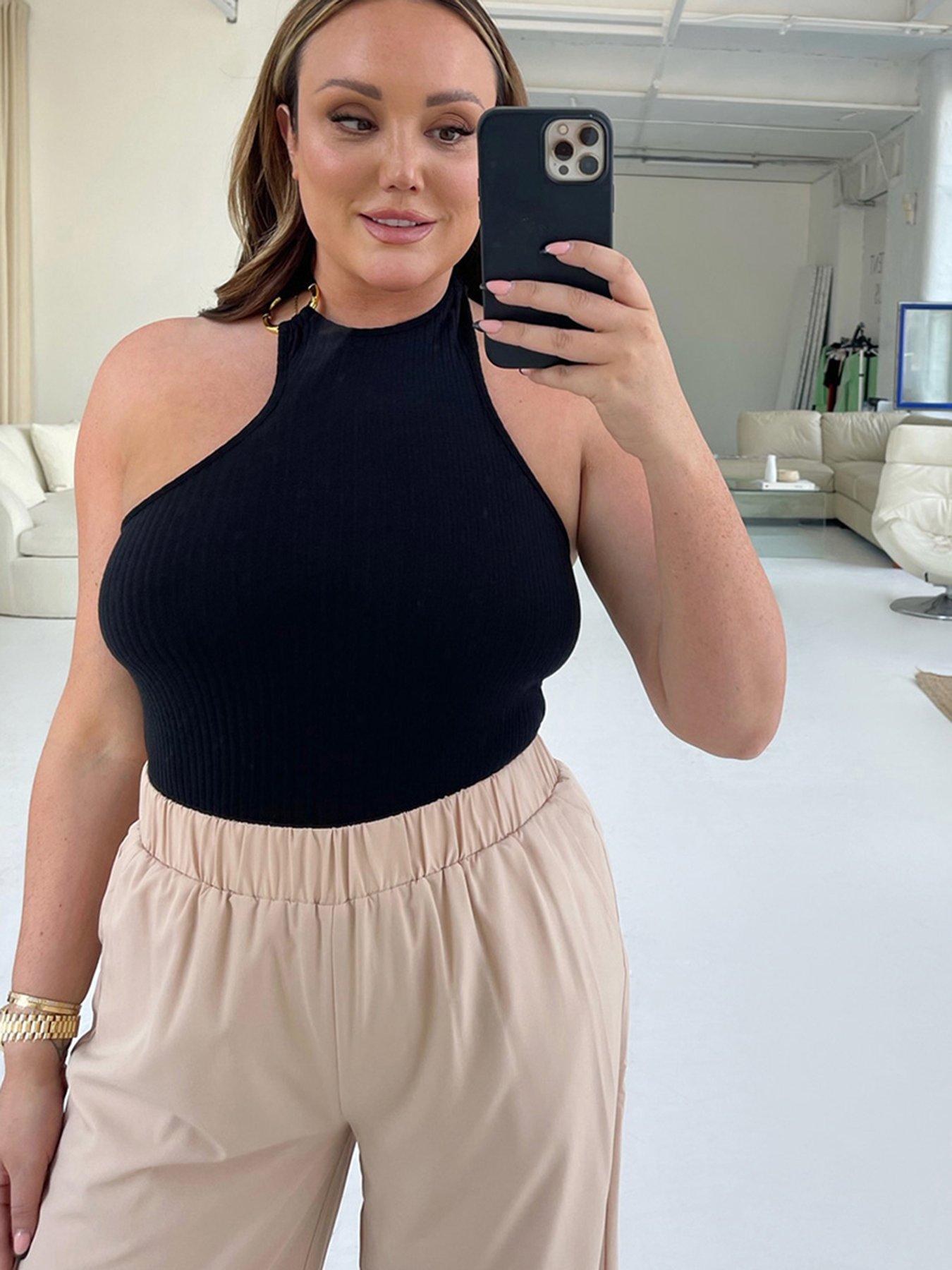 In The Style Charlotte Crosby Cut Out Bodysuit - Black