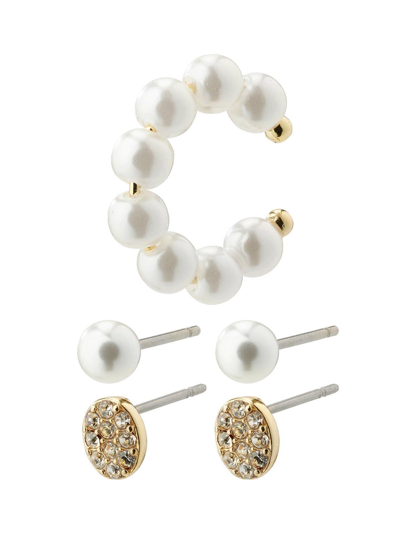 Image of Pilgrim BEAT Earrings and Cuff Gold-Plated 3-in-1 Set