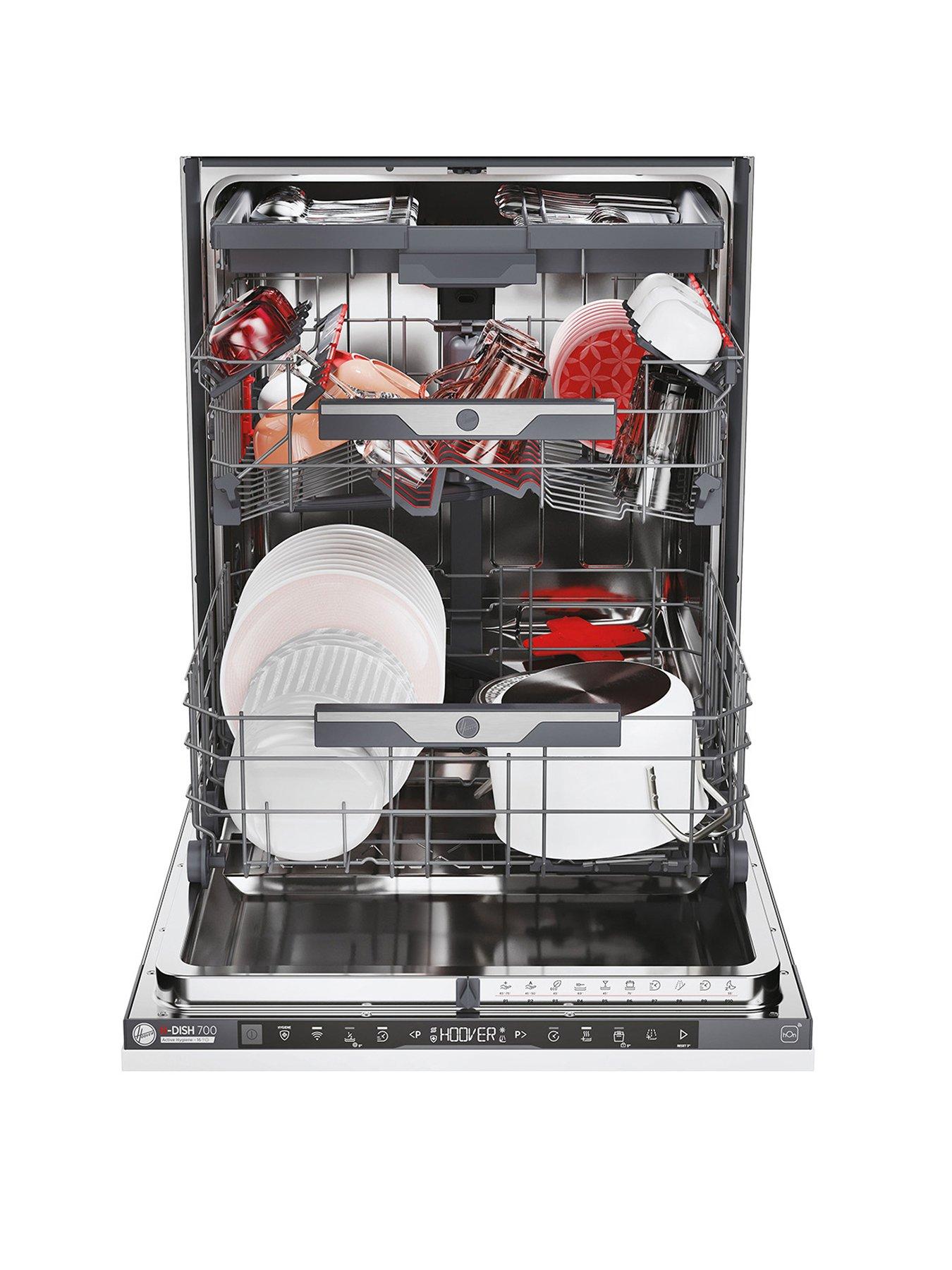 Hoover H-DISH 700 HI6B2F1PTS-80, 60cm Wide, 16-Place Dishwasher, B energy, WiFi - Stainless Steel