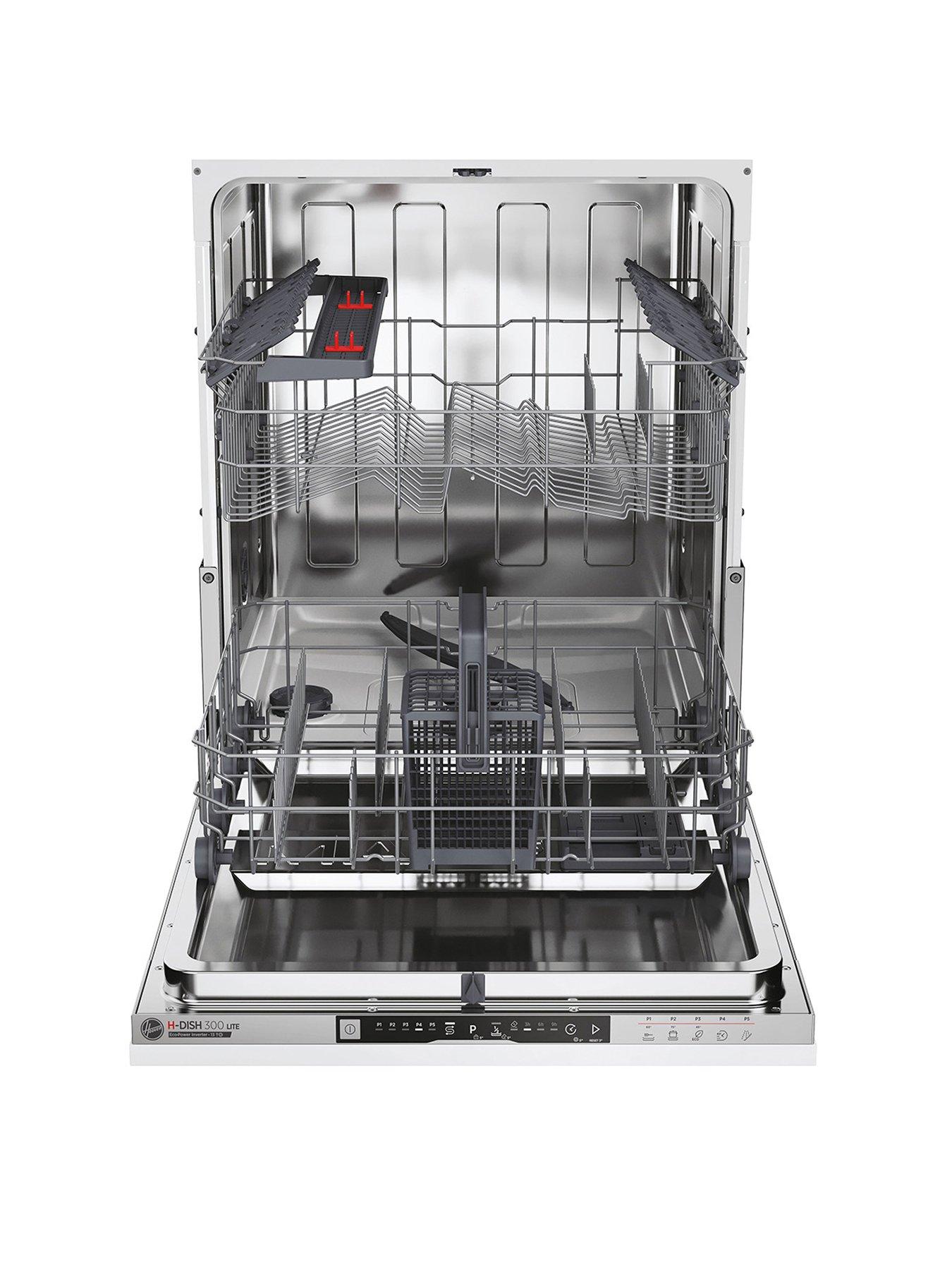 Product photograph of Hoover Hi3e9e0s-80 60cm Dishwasher 13 Place Settings E Energy - Stainless Steel - Dishwasher With Installation from very.co.uk