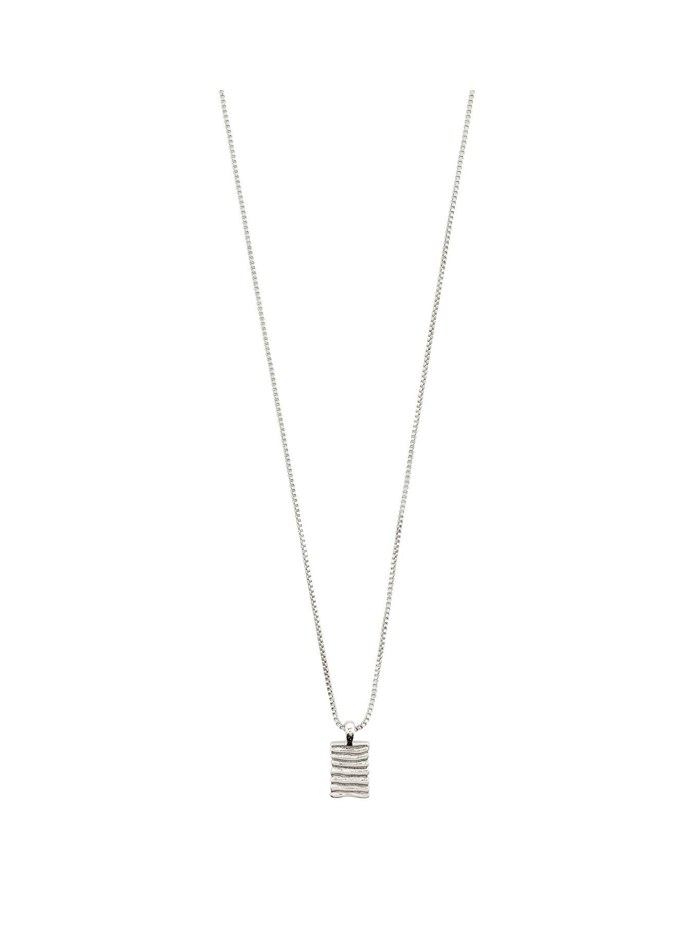 Pilgrim JEMMA square pendant necklace silver-plated