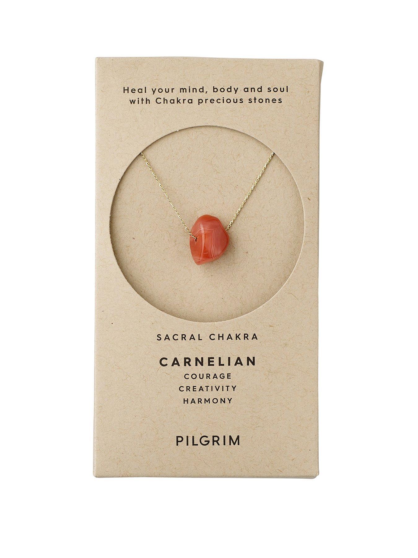 Pilgrim CHAKRA Carnelian necklace gold-plated