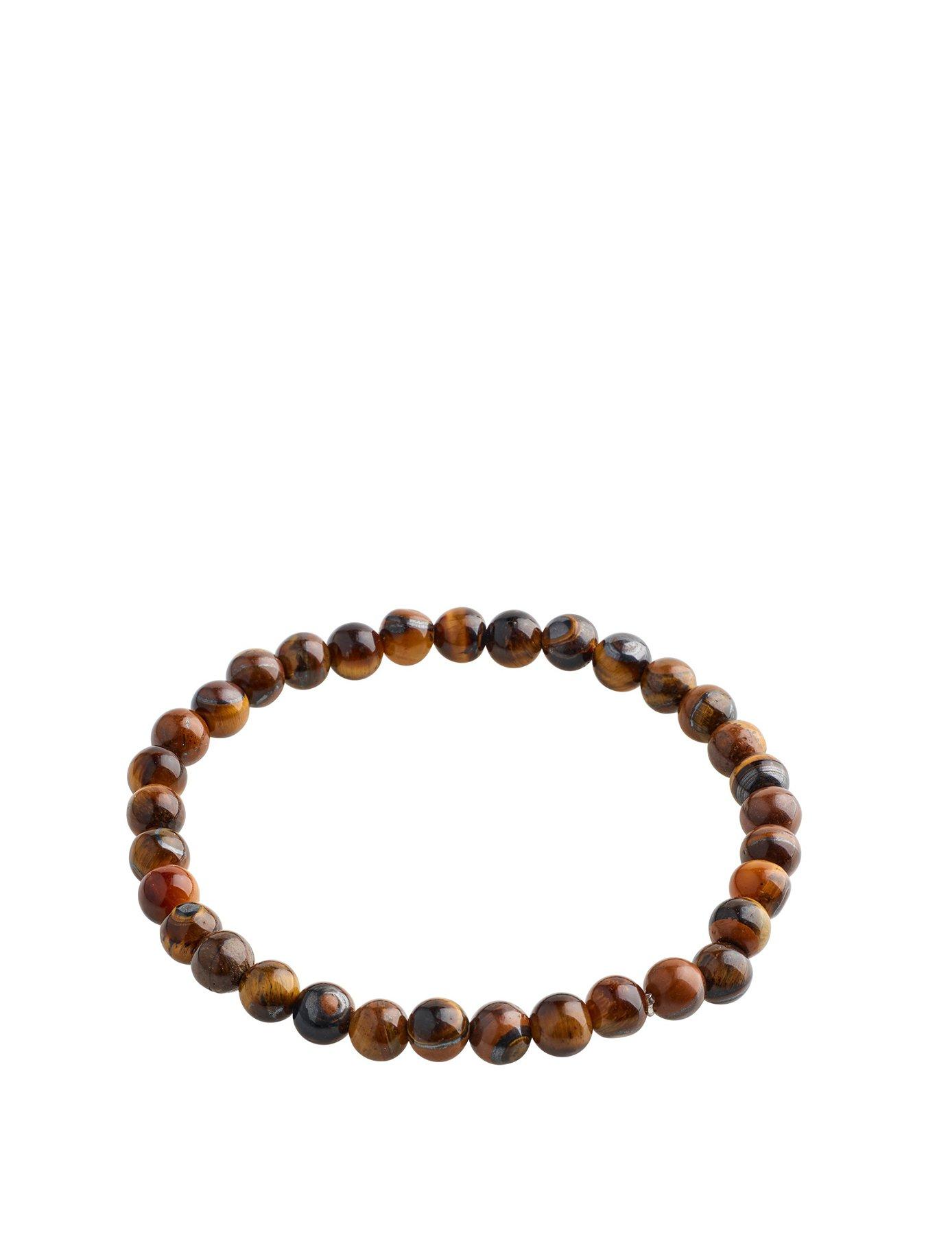 Product photograph of Pilgrim Powerstone Bracelet - Tiger Eye from very.co.uk